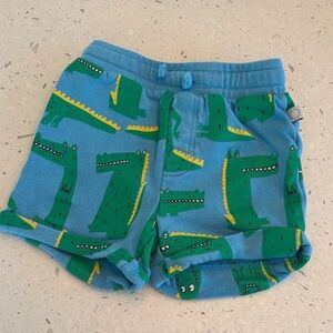 Stella McCartney Kids Crocodile Print Shorts - Blue and Green Sz 9 mo